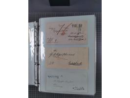 1820/60 (ca.), über 600 Vorphila- und Dienstbriefe, dabei rote und blaue Stempel, viele verschiedene Orte