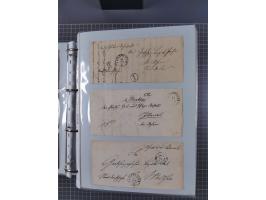 1820/60 (ca.), über 600 Vorphila- und Dienstbriefe, dabei rote und blaue Stempel, viele verschiedene Orte