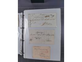 1820/60 (ca.), über 600 Vorphila- und Dienstbriefe, dabei rote und blaue Stempel, viele verschiedene Orte
