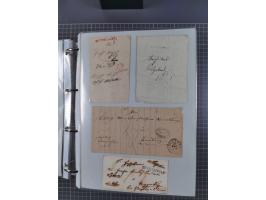 1820/60 (ca.), über 600 Vorphila- und Dienstbriefe, dabei rote und blaue Stempel, viele verschiedene Orte