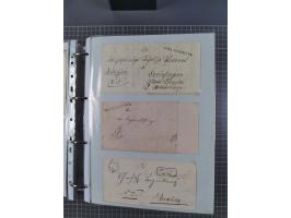 1820/60 (ca.), über 600 Vorphila- und Dienstbriefe, dabei rote und blaue Stempel, viele verschiedene Orte