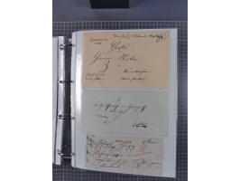 1820/60 (ca.), über 600 Vorphila- und Dienstbriefe, dabei rote und blaue Stempel, viele verschiedene Orte