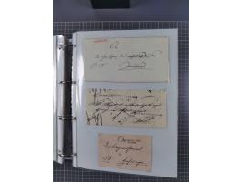 1820/60 (ca.), über 600 Vorphila- und Dienstbriefe, dabei rote und blaue Stempel, viele verschiedene Orte