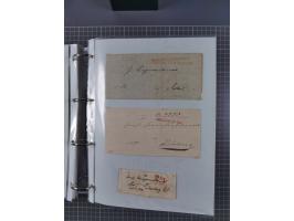 1820/60 (ca.), über 600 Vorphila- und Dienstbriefe, dabei rote und blaue Stempel, viele verschiedene Orte