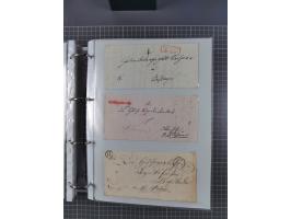 1820/60 (ca.), über 600 Vorphila- und Dienstbriefe, dabei rote und blaue Stempel, viele verschiedene Orte