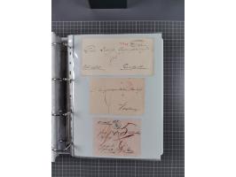 1820/60 (ca.), über 600 Vorphila- und Dienstbriefe, dabei rote und blaue Stempel, viele verschiedene Orte