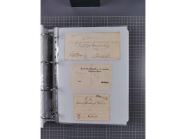 1820/60 (ca.), über 600 Vorphila- und Dienstbriefe, dabei rote und blaue Stempel, viele verschiedene Orte