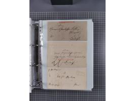 1820/60 (ca.), über 600 Vorphila- und Dienstbriefe, dabei rote und blaue Stempel, viele verschiedene Orte