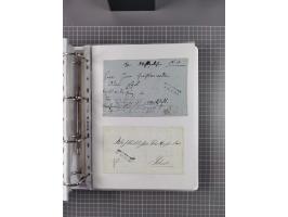 1820/60 (ca.), über 600 Vorphila- und Dienstbriefe, dabei rote und blaue Stempel, viele verschiedene Orte