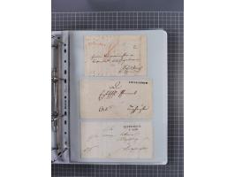 1820/60 (ca.), über 600 Vorphila- und Dienstbriefe, dabei rote und blaue Stempel, viele verschiedene Orte