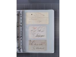 1820/60 (ca.), über 600 Vorphila- und Dienstbriefe, dabei rote und blaue Stempel, viele verschiedene Orte