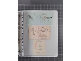 1820/60 (ca.), über 600 Vorphila- und Dienstbriefe, dabei rote und blaue Stempel, viele verschiedene Orte