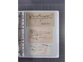 1820/60 (ca.), über 600 Vorphila- und Dienstbriefe, dabei rote und blaue Stempel, viele verschiedene Orte