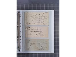 1820/60 (ca.), über 600 Vorphila- und Dienstbriefe, dabei rote und blaue Stempel, viele verschiedene Orte