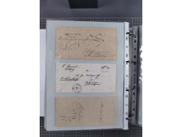 1820/60 (ca.), über 600 Vorphila- und Dienstbriefe, dabei rote und blaue Stempel, viele verschiedene Orte