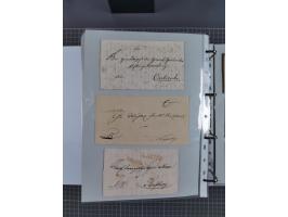 1820/60 (ca.), über 600 Vorphila- und Dienstbriefe, dabei rote und blaue Stempel, viele verschiedene Orte