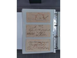 1820/60 (ca.), über 600 Vorphila- und Dienstbriefe, dabei rote und blaue Stempel, viele verschiedene Orte