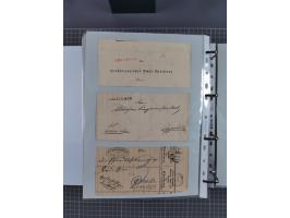 1820/60 (ca.), über 600 Vorphila- und Dienstbriefe, dabei rote und blaue Stempel, viele verschiedene Orte