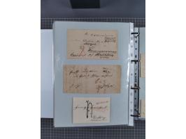 1820/60 (ca.), über 600 Vorphila- und Dienstbriefe, dabei rote und blaue Stempel, viele verschiedene Orte