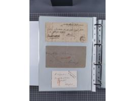 1820/60 (ca.), über 600 Vorphila- und Dienstbriefe, dabei rote und blaue Stempel, viele verschiedene Orte