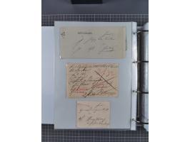 1820/60 (ca.), über 600 Vorphila- und Dienstbriefe, dabei rote und blaue Stempel, viele verschiedene Orte