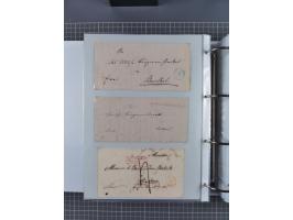 1820/60 (ca.), über 600 Vorphila- und Dienstbriefe, dabei rote und blaue Stempel, viele verschiedene Orte