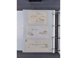 1820/60 (ca.), über 600 Vorphila- und Dienstbriefe, dabei rote und blaue Stempel, viele verschiedene Orte