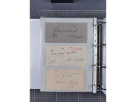 1820/60 (ca.), über 600 Vorphila- und Dienstbriefe, dabei rote und blaue Stempel, viele verschiedene Orte