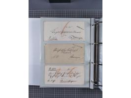 1820/60 (ca.), über 600 Vorphila- und Dienstbriefe, dabei rote und blaue Stempel, viele verschiedene Orte