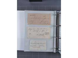 1820/60 (ca.), über 600 Vorphila- und Dienstbriefe, dabei rote und blaue Stempel, viele verschiedene Orte