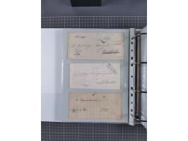 1820/60 (ca.), über 600 Vorphila- und Dienstbriefe, dabei rote und blaue Stempel, viele verschiedene Orte