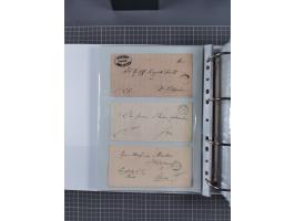1820/60 (ca.), über 600 Vorphila- und Dienstbriefe, dabei rote und blaue Stempel, viele verschiedene Orte