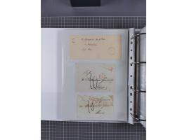 1820/60 (ca.), über 600 Vorphila- und Dienstbriefe, dabei rote und blaue Stempel, viele verschiedene Orte