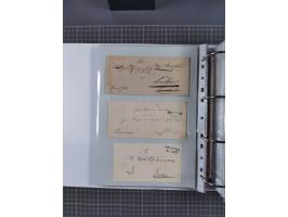 1820/60 (ca.), über 600 Vorphila- und Dienstbriefe, dabei rote und blaue Stempel, viele verschiedene Orte