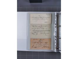 1820/60 (ca.), über 600 Vorphila- und Dienstbriefe, dabei rote und blaue Stempel, viele verschiedene Orte