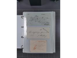 1820/60 (ca.), über 600 Vorphila- und Dienstbriefe, dabei rote und blaue Stempel, viele verschiedene Orte