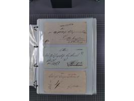 1820/60 (ca.), über 600 Vorphila- und Dienstbriefe, dabei rote und blaue Stempel, viele verschiedene Orte