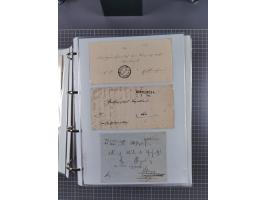 1820/60 (ca.), über 600 Vorphila- und Dienstbriefe, dabei rote und blaue Stempel, viele verschiedene Orte