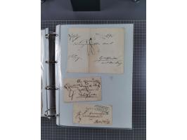 1820/60 (ca.), über 600 Vorphila- und Dienstbriefe, dabei rote und blaue Stempel, viele verschiedene Orte