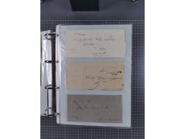 1820/60 (ca.), über 600 Vorphila- und Dienstbriefe, dabei rote und blaue Stempel, viele verschiedene Orte