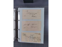 1820/60 (ca.), über 600 Vorphila- und Dienstbriefe, dabei rote und blaue Stempel, viele verschiedene Orte