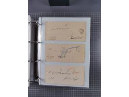 1820/60 (ca.), über 600 Vorphila- und Dienstbriefe, dabei rote und blaue Stempel, viele verschiedene Orte