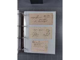 1820/60 (ca.), über 600 Vorphila- und Dienstbriefe, dabei rote und blaue Stempel, viele verschiedene Orte