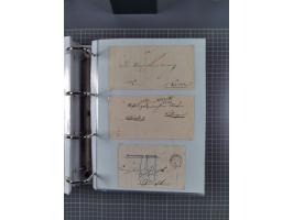 1820/60 (ca.), über 600 Vorphila- und Dienstbriefe, dabei rote und blaue Stempel, viele verschiedene Orte