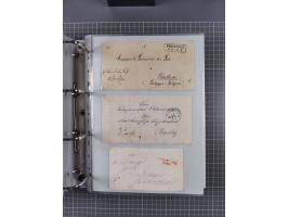 1820/60 (ca.), über 600 Vorphila- und Dienstbriefe, dabei rote und blaue Stempel, viele verschiedene Orte