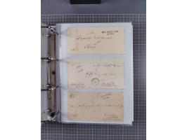 1820/60 (ca.), über 600 Vorphila- und Dienstbriefe, dabei rote und blaue Stempel, viele verschiedene Orte