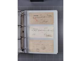 1820/60 (ca.), über 600 Vorphila- und Dienstbriefe, dabei rote und blaue Stempel, viele verschiedene Orte