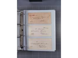 1820/60 (ca.), über 600 Vorphila- und Dienstbriefe, dabei rote und blaue Stempel, viele verschiedene Orte