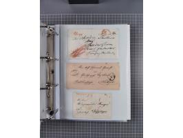 1820/60 (ca.), über 600 Vorphila- und Dienstbriefe, dabei rote und blaue Stempel, viele verschiedene Orte