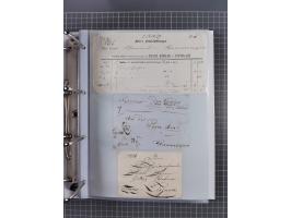 1820/60 (ca.), über 600 Vorphila- und Dienstbriefe, dabei rote und blaue Stempel, viele verschiedene Orte